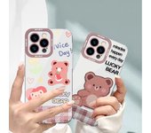 Compatible con modelos de iPhone de Apple desde el 11 Pro hasta el 13 Pro Max, funda transparente para XR, 7/8, diseño creativo X iPhone15PRO marrón