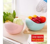 Cesta multifunción para lavar arroz y verduras: escurre y tamiza con agujeros densos 126/box