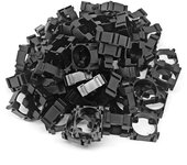 100 Uds 18650 paquete de batería de litio soporte espaciador de celda soporte de batería doble soporte de batería DIY negro