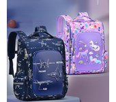 Mochila escolar grande para niños y niñas, mochilas escolares ortopédicas plegables para niños y niñas, Mochila Infantil de grado 1-3-6 small azul