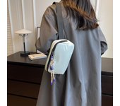 Bolso deportivo para el pecho, bolso de hombro para mujer, bolso cruzado para teléfono móvil, riñonera, Mini bolso de moda One Size blanco