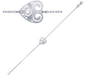 Les Trésors De Lily [H6254] - Pulsera de plata 'Love' plata - 12x15 mm plata