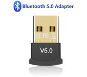Adaptador mini USB Bluetooth 5.0 Dongle transmisor de audio inalámbrico receptor para computadora PC portátil unidad Plug and Play gratuito