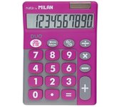 blister calculadora duo 10 digitos rosa teclas grandes milan