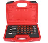 Kit de reparación de roscas de cárter de aceite (64 piezas) Juego de herramientas para tapón de drenaje de caja de cambios M13 M15 M17 M20