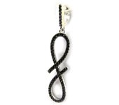 Les Trésors De Lily [L6688] - Pendentif Argent 'Sissi' noir (infini) negro