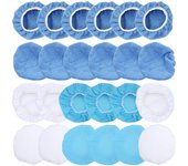 24 paquetes de almohadillas de pulido de microfibra de algodón no tejido de 6 pulgadas y 150 mm para coches y motocicletas