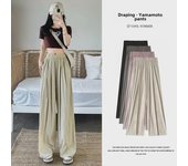 Nuevos pantalones de punto de cintura alta para otoño e invierno.: Pantalones anchos, sueltos e informales M (80-100 lbs)