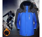 Chaqueta de hombre de terciopelo grueso para exteriores, resistente al viento, cálida y resistente al frío, chaqueta acolchada, chaqueta de hombre, ropa de trabajo de gran tamaño, chaqueta acolchada 6XL negro