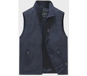 Chaleco clásico 7882 para hombre - Chaqueta de pesca ligera y transpirable para primavera/verano 2XL negro