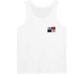 Débardeur - Panamá - Broderie Blanc - 100% Coton - Coupe Ajustée - Mixte