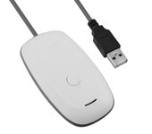 Receptor de juegos con adaptador inalámbrico USB 2.0 para juegos de PC con computadora de escritorio Microsoft Xbox 360 - Blanco