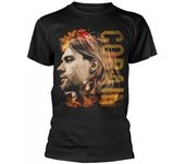 Kurt Cobain - Camiseta unisex para adulto con foto lateral L negro
