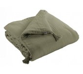 Edredon ou Bout de lit  Gaïa  toutes dimensions  Gaze de Coton  - Gaïa Romarin - 150 x 150 cm