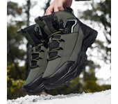 Nuevas botas de nieve de invierno para hombre, zapatillas de cuero impermeables, botas súper cálidas para hombre, botas de senderismo para exteriores para hombre, zapatos de trabajo, talla 39-48 39
