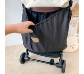 Bolsa de pañales reutilizable lavable para botella de leche de bebé, organizador de almacenamiento colgante para cochecito de viaje al aire libre, bolsa de almacenamiento de pañales negro
