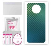 apgo Protective Skin Sticker for the back compatible with Xiaomi Redmi Note 9T, Wrap Film, Foil, Vinyl - Pattern Carbon Chameleon CAKA1