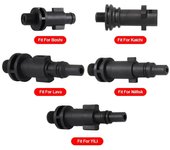 Adaptador macho para hidrolavadora, conector de liberación rápida G1/4 , boquilla para Karcher, LAVOR, Black Decker, Bosch, Parkside, máquina de limpieza