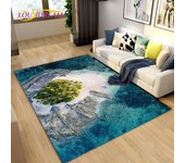 Alfombra 3D con paisaje acuático de playa y agua de mar, alfombra para sala de estar, dormitorio, sofá, felpudo decorativo, alfombrilla antideslizante para niños 40x60cm(15x23in)