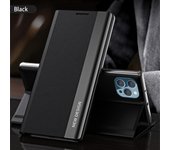 Funda abatible de lujo para Samsung Galaxy S20 S21 FE S22 S23 S24 Ultra S7 Edge S8 S9 S10 Plus, funda de cuero con soporte para agenda telefónica For S20 FE negro