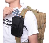Molle-mochila táctica con correa, soporte para teléfono, deportes al aire libre, correr, accesorios de emergencia, herramienta militar básicos de caza, bolsa de cintura