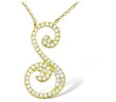 Les Trésors De Lily [L7234] - Collar chapado en oro 'Infini' oro blanco - 25x13 mm oro