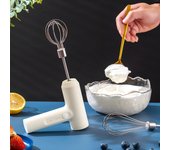 1 Uds. Mezclador de alimentos eléctrico inalámbrico, batidor de huevos portátil de 3 velocidades, batidor de masa para hornear, mezclador de crema para pasteles, herramientas de cocina color rosa