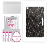 apgo Protective Skin Sticker for the back compatible with LG G Pad IV 8.0 FHD, Wrap Film, Foil, Vinyl - Pattern Carbon Black Pixel