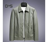 Chaqueta de piel sintética para hombre, con solapa, manga larga, impermeable, resistente al viento, con cremallera, abrigo de color liso con bolsillos, abrigo de estilo urbano XXL negro