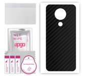 apgo Protective Skin Sticker for the back compatible with Nokia 3.4, Wrap Film, Foil, Vinyl - Pattern Carbon Black