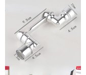 Grifo de extensión giratorio de 1080 grados, cabezal rociador, adaptador Universal para extensión de grifo de baño blanco