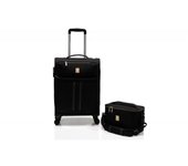 Lot valise cabine souple + Vanity  Ultra léger  - Lys Paris 2102/2 - Noir