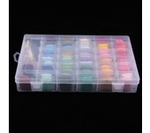 100 madejas de hilo de bordar con caja de almacenamiento, kits de herramientas de punto de cruz para coser as described varios colores