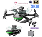Original S5S UAV HD ESC Cámara dual Evitación de obstáculos WIFI FPV Fotografía aérea Posicionamiento de flujo óptico Cuadricóptero plegable Juguete Regalo para niños 1 battery negro