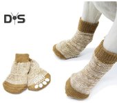 4 pares de calcetines antideslizantes para perros, botines para cachorros, calcetines para mascotas, protectores de patas, calcetines de control de tracción para exteriores para pavimento frío/caliente XL