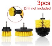Cepillo de limpieza eléctrico para el hogar, cepillo de limpieza para taladro de baño, accesorio de Taladro Inalámbrico 3pcs