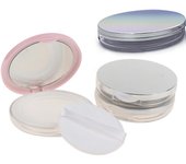 Contenedor de maquillaje de viaje 3G, tamiz cosmético, caja de polvo de plástico portátil, bote vacío para polvo suelto con espejo, tarro suelto A