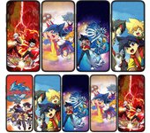 Funda para teléfono con acabado Beyblade Burst para OPPO y Huawei, Samsung Galaxy S24, S23, iPhone 16, 15 y 14, Xiaomi Redmi Note 13, 12, 11 y 10 Plus, 9 Pro Max, X y XR for Samsung Galaxy Note 9 aero