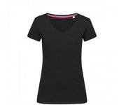 Camiseta Megan con cuello en V para mujer de Stedman M negro