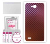 apgo skin sticker film foil vinyl for the BACK compatible with LG X power2, scratch-resistant, easy to install - Carbon Chameleon CAKA5