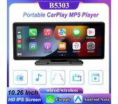 Radio Universal para coche de 10,26 pulgadas, pantalla táctil Carplay, vídeo Multimedia portátil HD, MP5, inalámbrico, Wifi, Mirror Link, reproductor de pantalla GPS