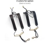 Correa de hombro ajustable para saxofón Correa de cuero para saxofones alto/tenor/soprano negro