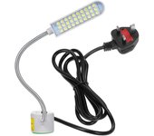 1 lámpara para máquina de coser de 30 LED, base magnética, accesorio de iluminación LED, tubo flexible y flexible para 1 Pack UK Plug