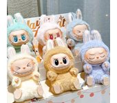 Muñeco de peluche de vinilo Labubu Monster Box, forma de corazón, Macaron Ii, modelo de caja ciega, llavero, regalo, decoración de mesa, regalo para niños