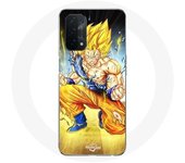 Funda Oppo A74 5G Son goku dragon ball cuerpo enojado