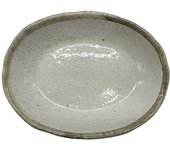Utsuwa Roan Mino Ware Yamasaku Plato de curry Plato de pasta Plato ovalado 29 x 23 cm Karatsu blanco Hecho en Japón Aprox.. 520-0140 blanco