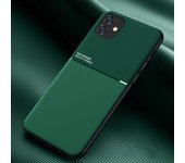 Funda de cuero ultrafina de metal para iPhone 16 14 Pro 15 11 12 13 Pro Max SE 2 2020, funda protectora mate con textura híbrida iPhone 11 Pro Max negro