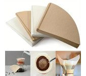 80 filtros de café en forma de V para cafeteras espresso, cafeteras moka, filtros de papel natural en forma de cono para café de goteo. M
