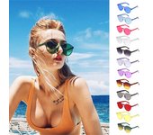 Gafas de sol de encaje sin montura Gafas de sol transparentes Jelly caqui