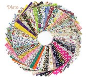 Plar Bear 30/50 piezas 10 cm x 10 cm estampado floral DIY tela de retazos material de costura acolchado 30Pcs